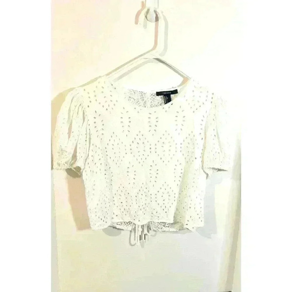 Forever21 Embroidered Eyelet Top - Picture 2 of 5